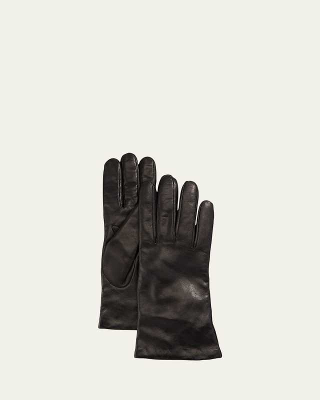 Cashmere-Lined Napa Leather Gloves
